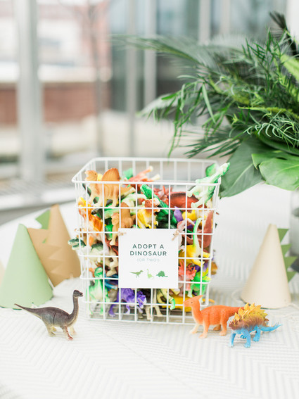 Modern dinosaur 1st birthday party