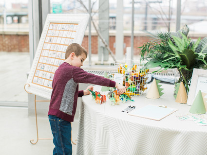 Modern dinosaur 1st birthday party