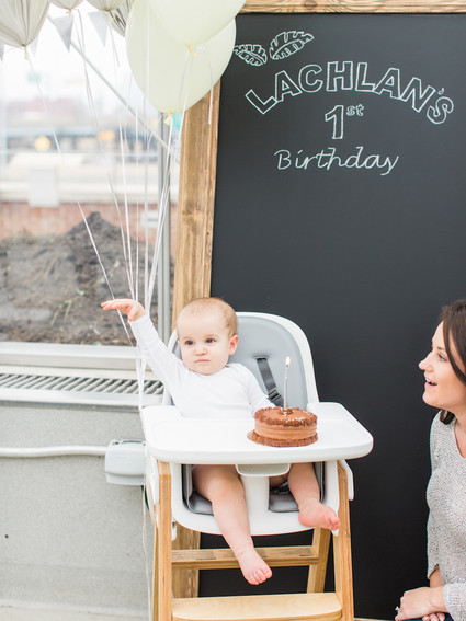 Modern dinosaur 1st birthday party