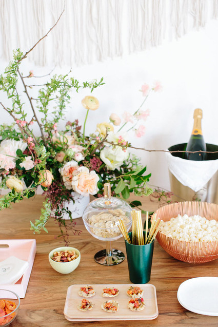 Pre-wedding bridal party snack bar Inspiration