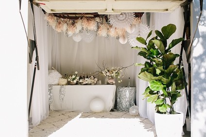 All white first birthday