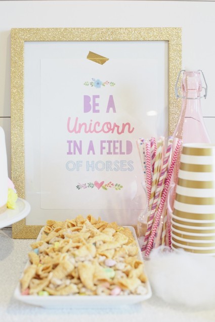 Spring floral unicorn birthday party
