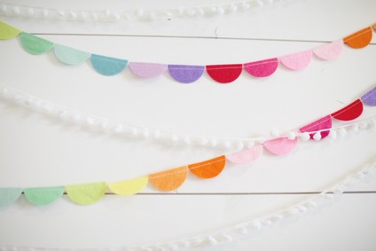 rainbow felt garland