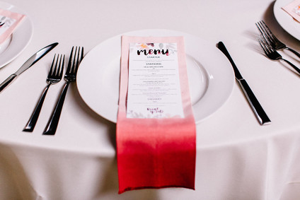 Dip dyed place setting