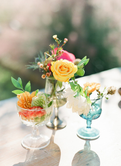Colorful centerpieces Inspiration