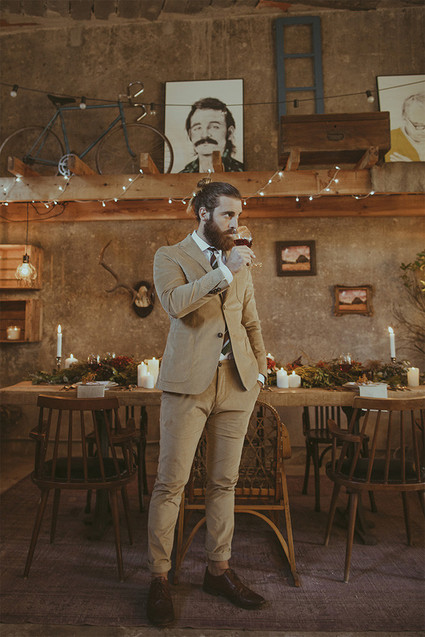 Rustic groom