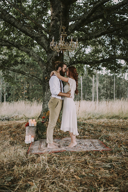 Woodland wedding ceremony