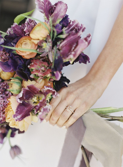 Purple wedding flowers