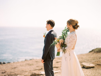 Modern wedding portrait