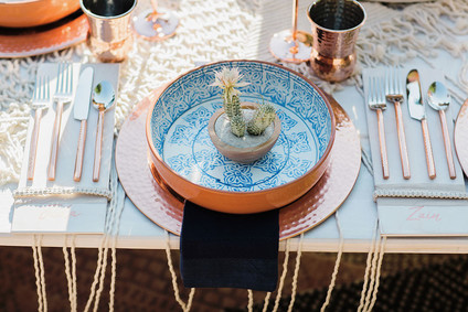 Bohemian place setting Inspiration
