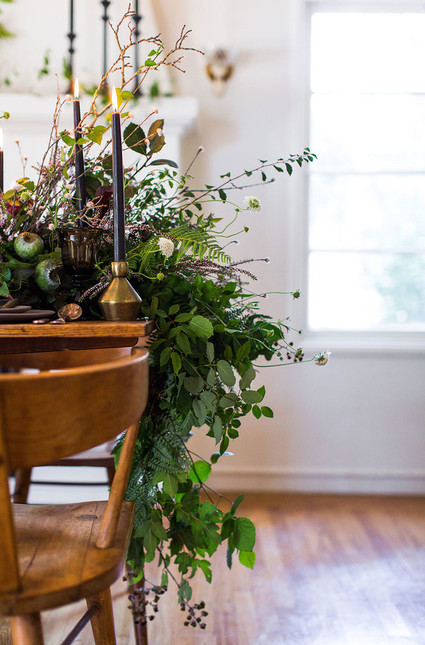 Foliage tablescape