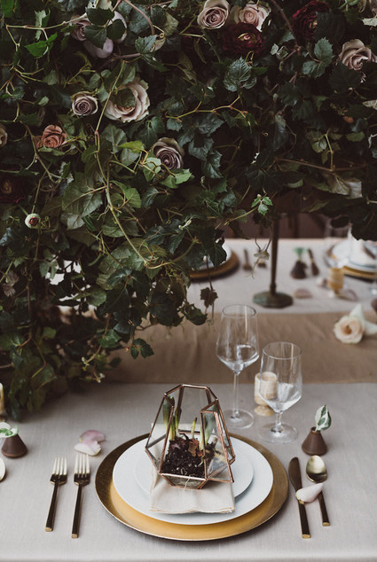 Gold place setting