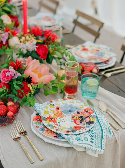 Colorful place setting