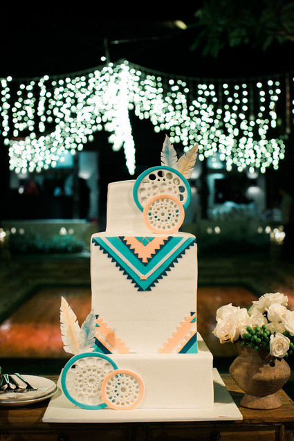 Bohemian wedding cake