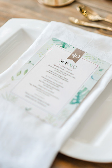 Botanical menu Inspiration
