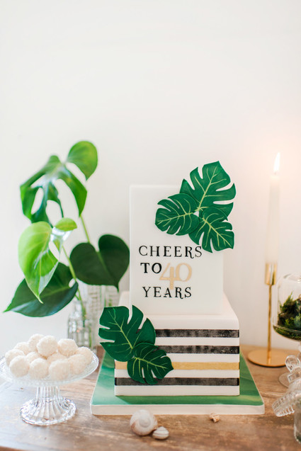 A botanical greenery 40th birthday party Inspiration
