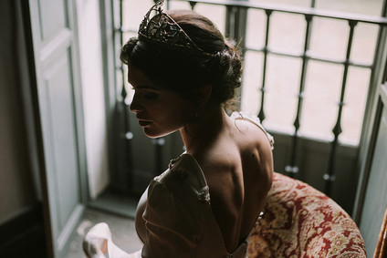 Moody bridal portrait