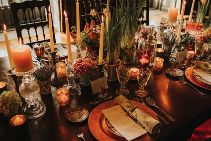 Moody wedding decor