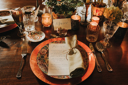 Moody place setting
