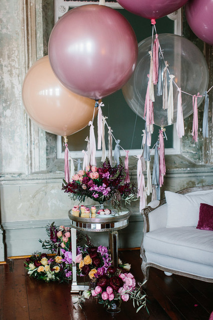 Moody floral spring party ideas