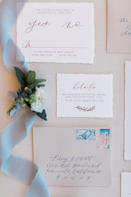 Romantic wedding invitations