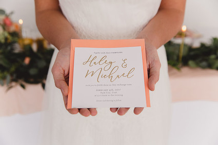 Pink wedding invitations