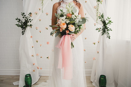 Peach bridal bouquet