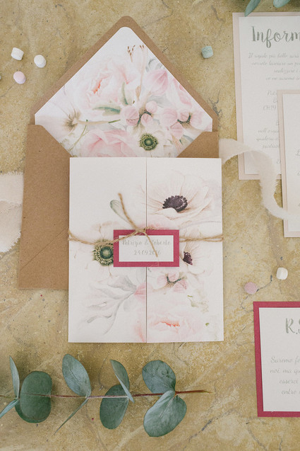 Bohemian wedding invitations