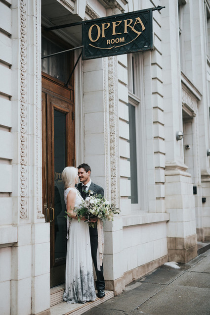 Moody wedding portrait