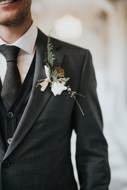 White boutonniere Inspiration