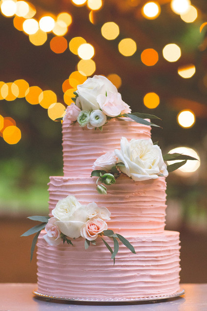 Pink wedding cake