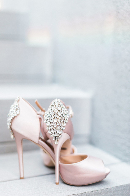Pink bridal heels