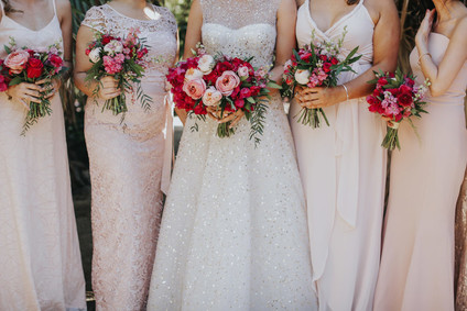 Modern pink bouquets