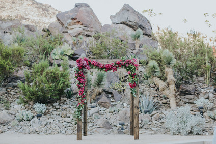 Pink floral arch