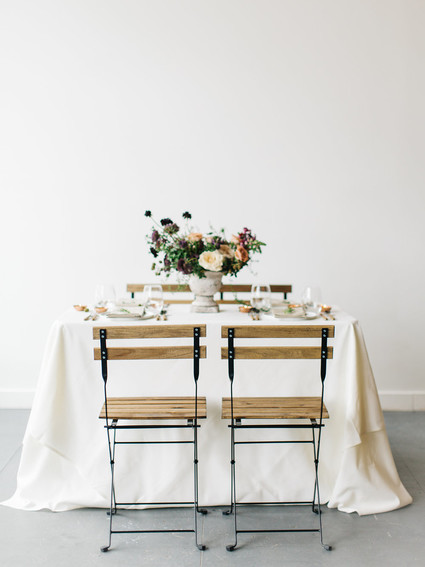 Minimal, organic wedding tablescape