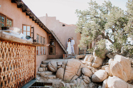 Intimate desert bohemian wedding