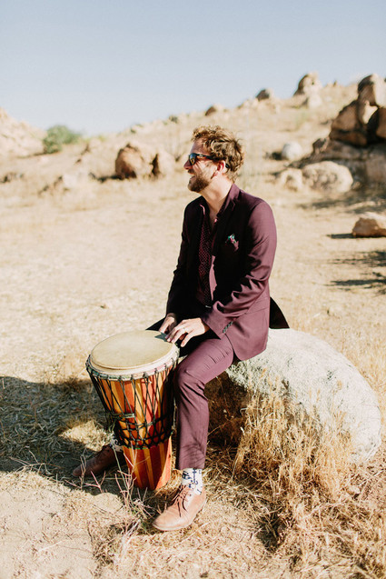 Intimate desert bohemian wedding