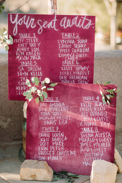 Bohemian seating chart