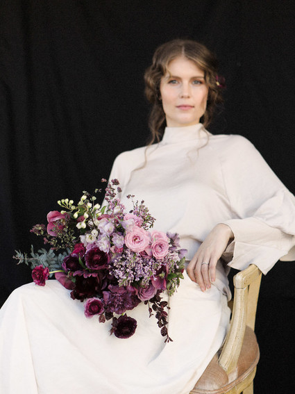 Purple bridal bouquet