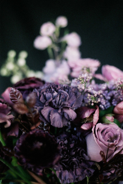 Purple bridal bouquet