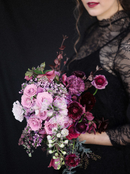 Purple bridal bouquet