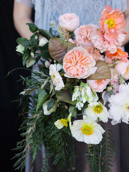 Coral bridal bouquet