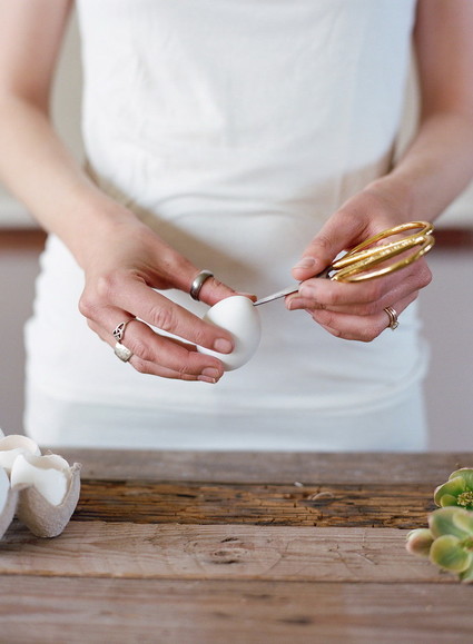 DIY eggshell planters