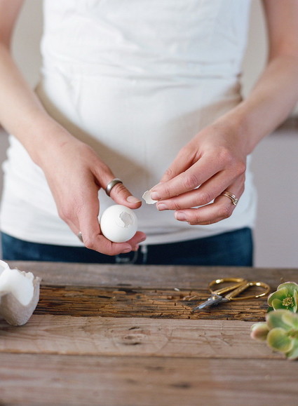 DIY eggshell planters