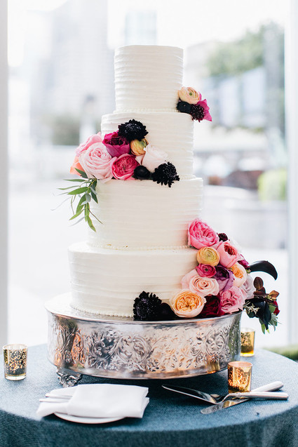 Floral wedding cake