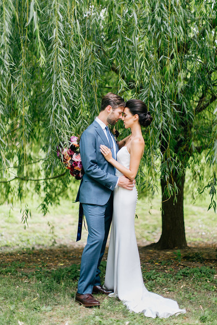 Modern wedding portrait