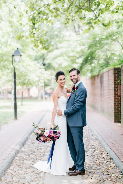 Modern wedding portrait