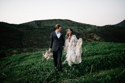 Bohemian wedding portrait