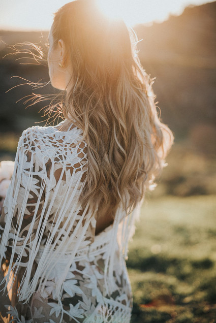 Bohemian bridal hairstyle