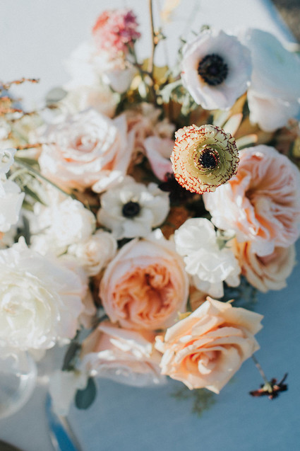 Bohemian spring wedding flowers